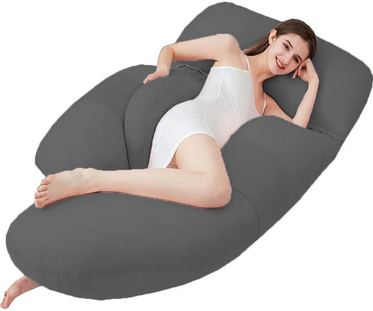 Angel Mommy Premium Full G-Shaped Body Pillow Microfibre Solid Pregnancy Pillow